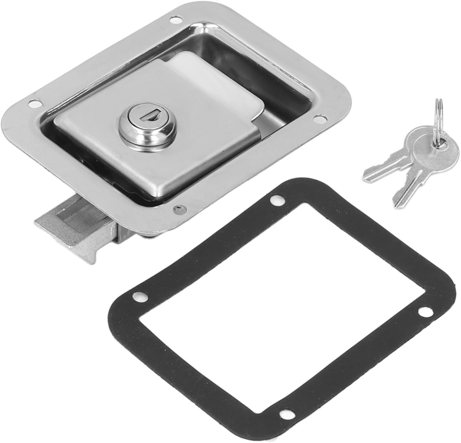 Travel Trailer Lock Stainless Steel Flush Mount Paddle Handle RV Door for Toolbox Cabinet Electric Box 1Pcs
