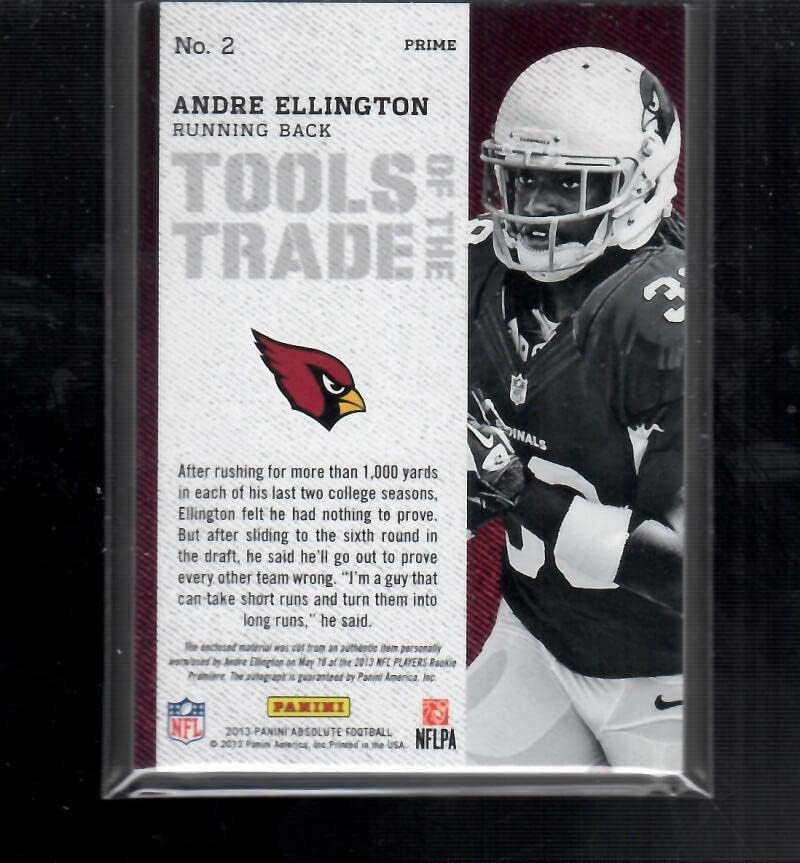 2013 Panini Absolute Tools of the Trade Rookies Prime Signatures #2 Andre Ellington Autographed /25 Arizona Cardinals Football NM-MT