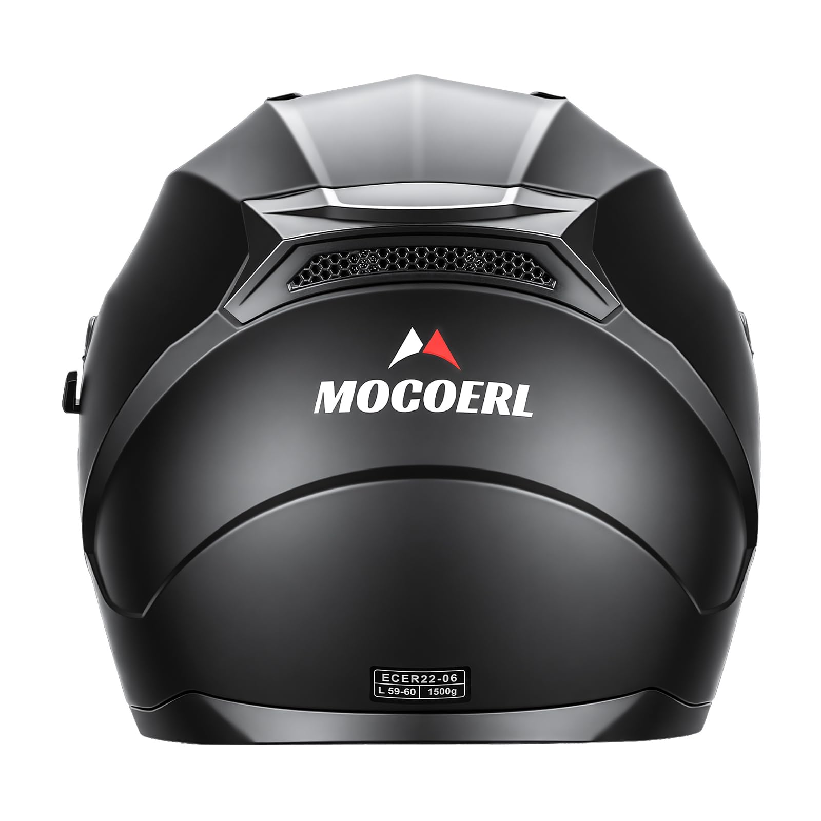 Integralhelm mit Sonnenblende | Motorradhelm Integralhelme | Motorradhelm Integralhelm Mofahelm ECE 22.06 | Kinn- & Kopfbelüftung | für Damen und Herren | Schwarz