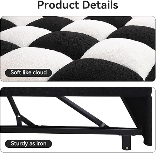 Miniatura 4 de Sofá cama individual de tela de peluche, silla convertible 3 en 1, sofá cama extraíble con respaldo reclinable, 2 almohadas, muebles de caravana