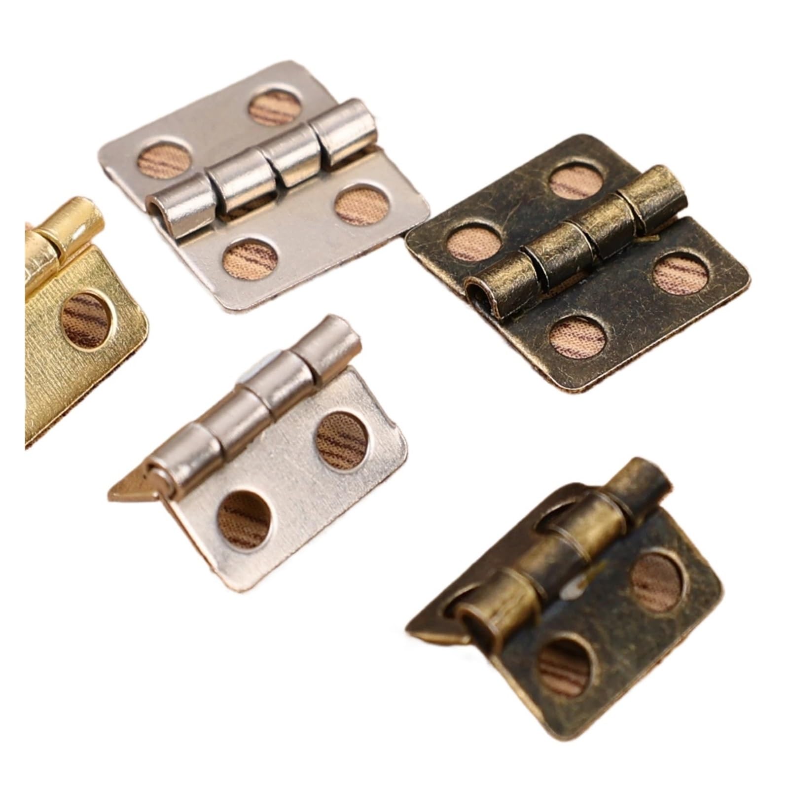 Kjbdqqh Bronze-20Set 180 Degree Folding Hinge Hinges 180 Degree Folding Hinge Craft Wooden Box Miniature Furniture Cabinet Closet With Screw For Furniture