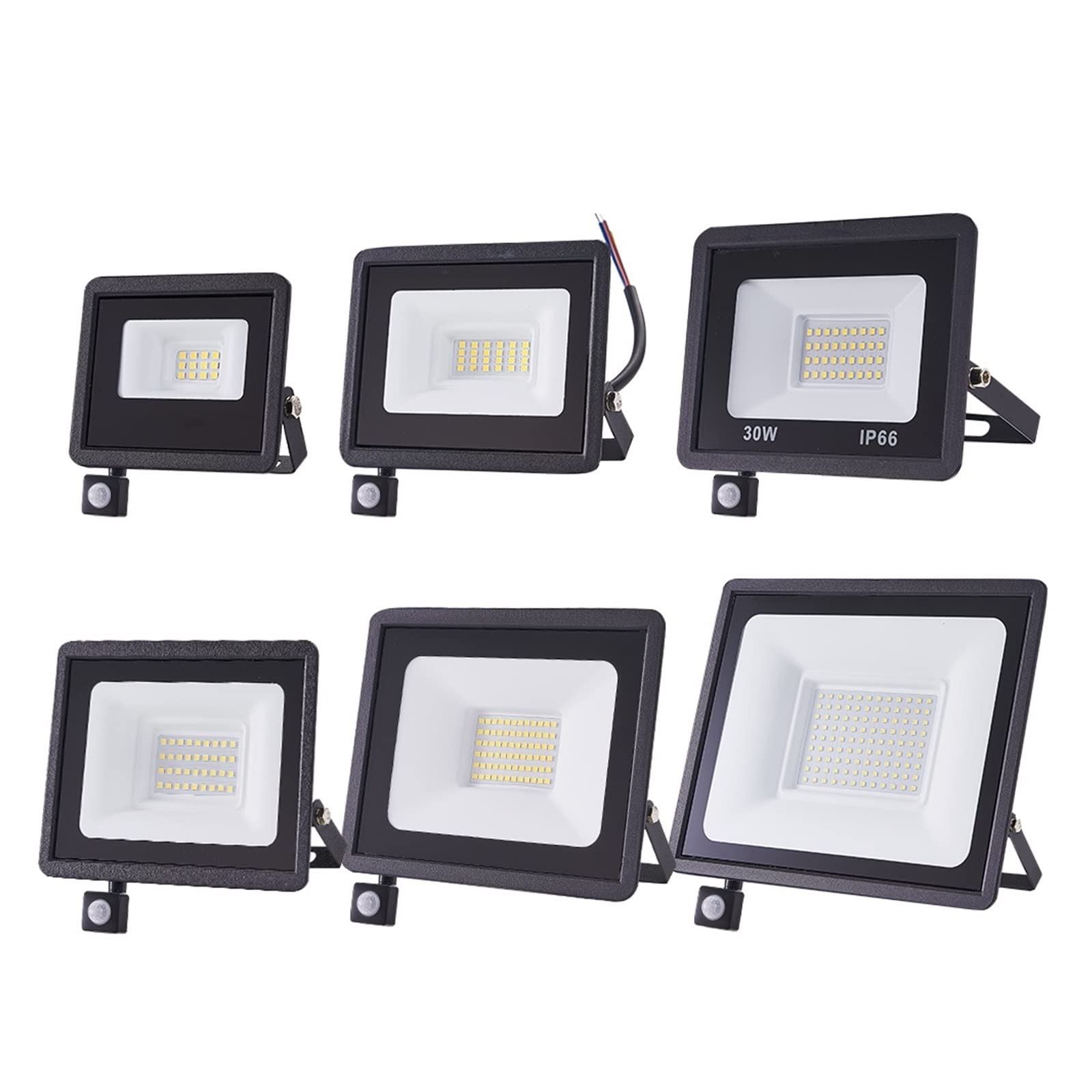 Oświetlenie zewnętrzne LED z czujnikiem ruchu, wodoodporne, o dużej jasności, 100 W, 50 W, do ogrodu, na ulicę, do garażu, na ścianę, na podwórko,Cold White-100W