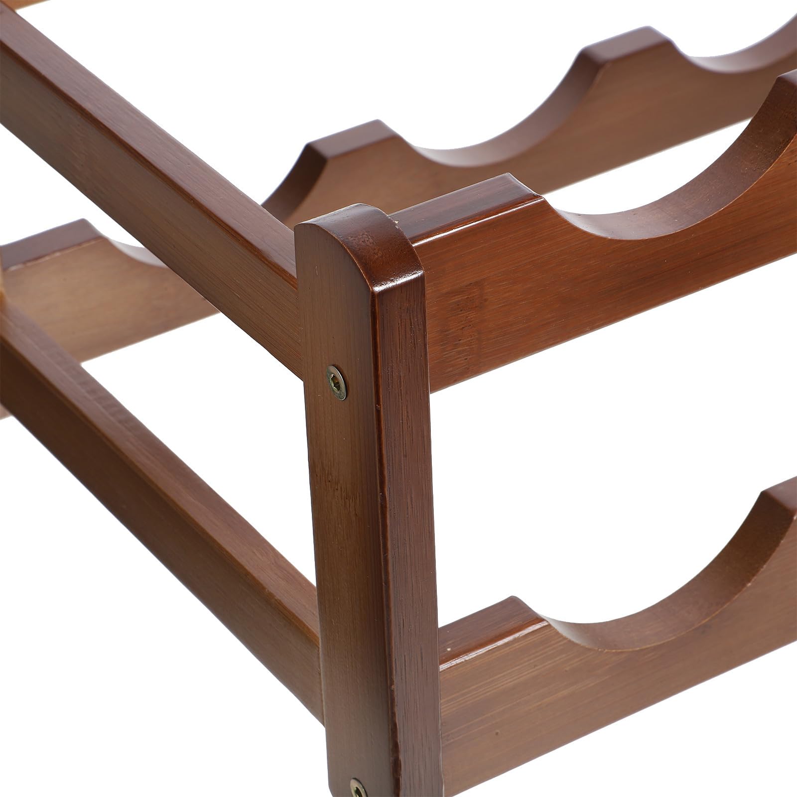 Portabottiglie in Bambù Marrone, Struttura Stabile, Design Salvaspazio