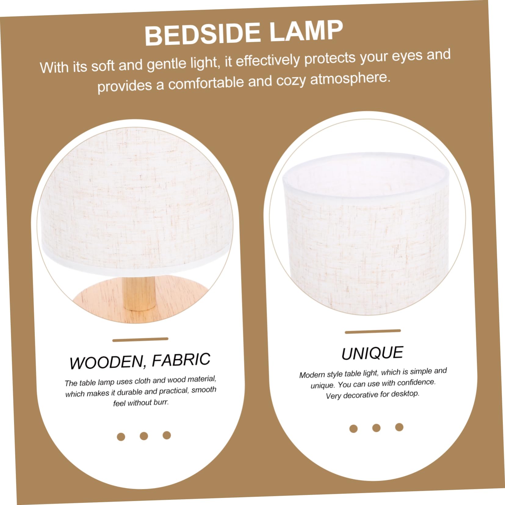 IWOWHERO Desk Lamp Bedside Lamps Table Lamps Bed Lamps Night Stand Lights Lamps for Bedrooms Night Stand Lamp Lamps for Nightstand Table Lamp for Bedroom Eye Protection Fabric Small Lights