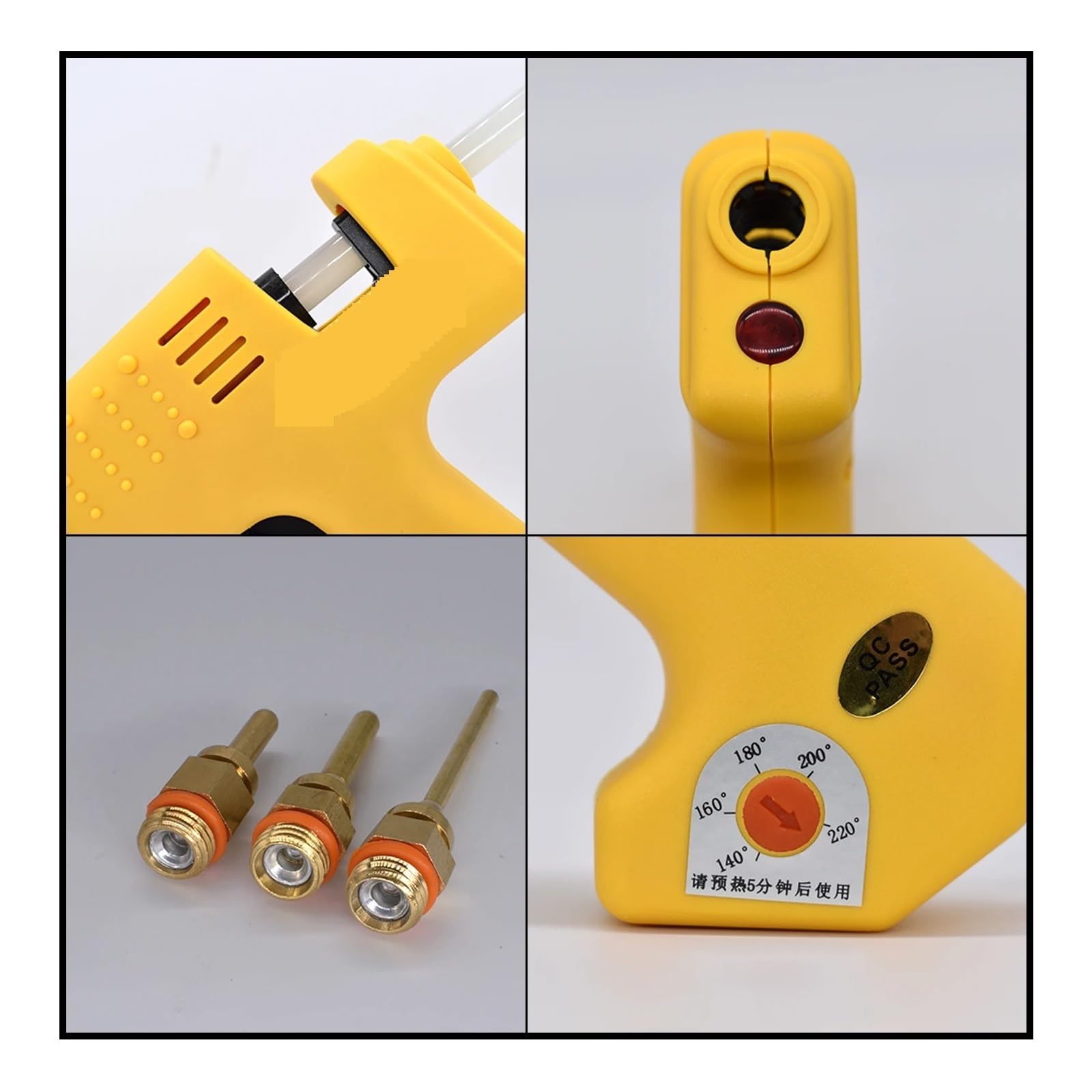 Aste ad alta potenza da 250 W for pistola for colla La temperatura di produzione commerciale professionale può essere regolata Strumento di e a caldo Creazione senza sforzo(CPS-7)