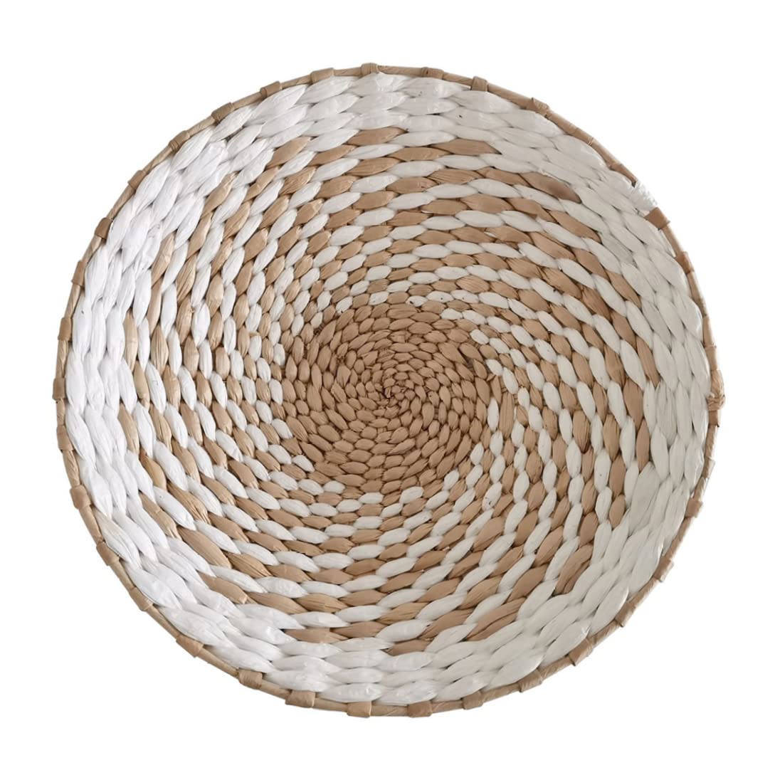 Cesta de pared tejida boho Obelunrp de 25 cm para decoración colgante rústica