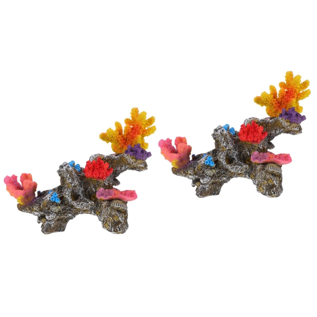 BESPORTBLE 2St künstliches Korallenfischbecken Korallenriff Dekorationen für Aquarien Aquarium Dekoration aquariumdeko Korallen für Süßwasseraquarien Fischzubehör für Aquarienmedium PVC