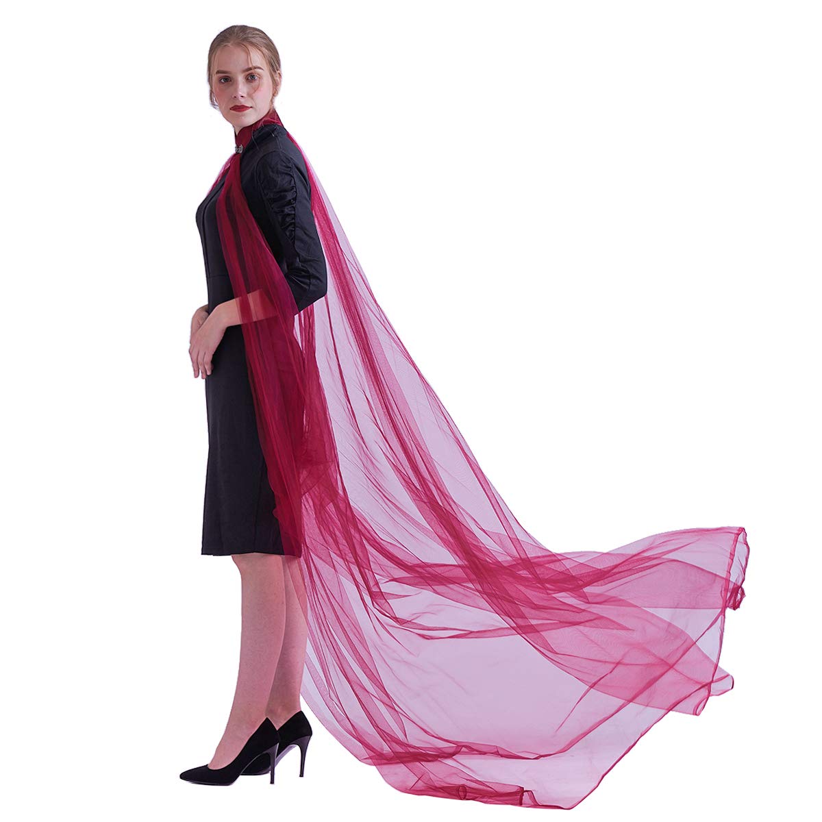 Women's Vintage Cape Coat Tulle Bridal Elven Cape, Forest Elf Queen Style