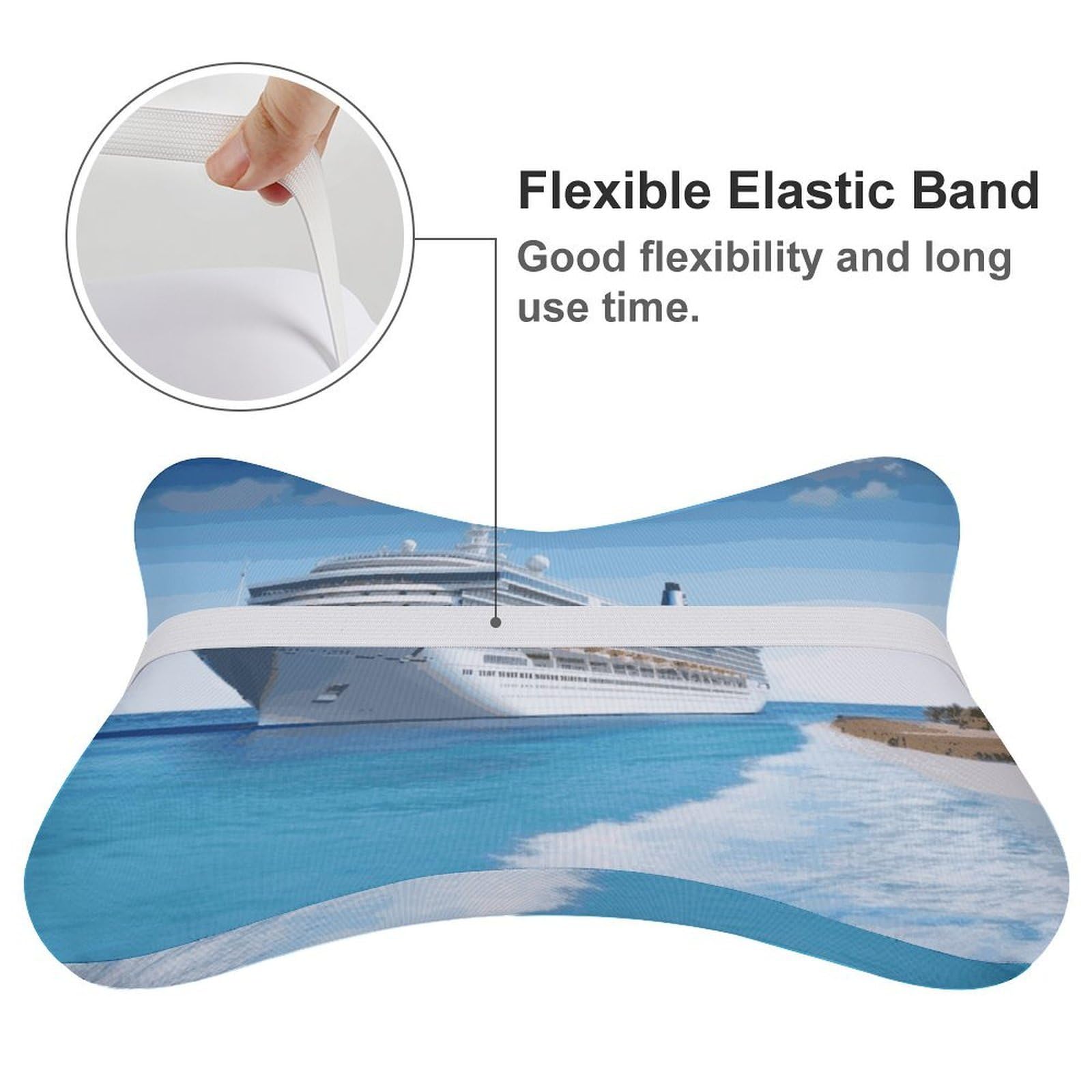 Cuscino per nave da crociera sul mare, cuscino in memory foam, fornisce supporto per il collo, cuscini per auto da viaggio per sedili auto e uffici domestici.