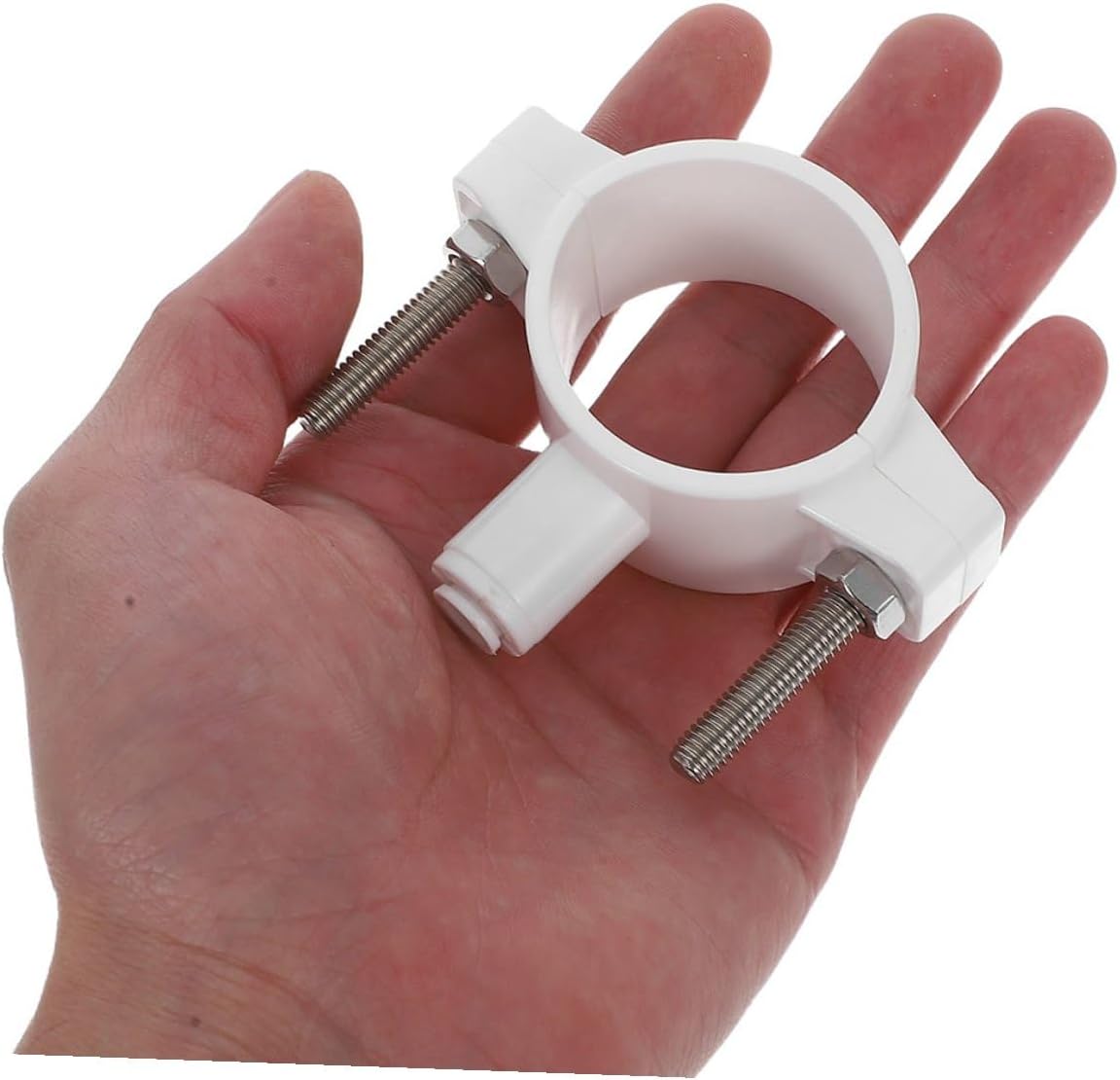 5pcs Quick Connect Drain Saddle Valve Clamp Replacement for Under-sink Ro Water Filtration Systems White Plastic Wastewater Control Accessory