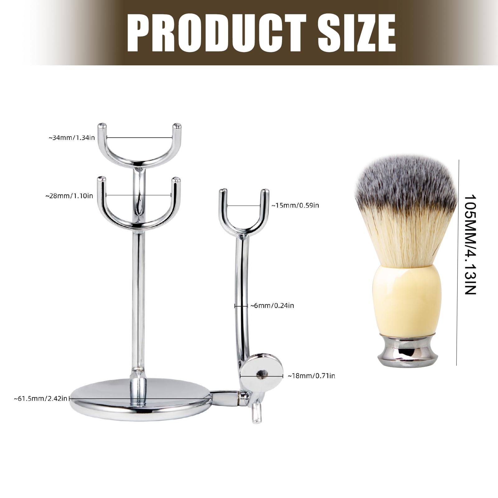 Set pennelli da barba premium per uomo dotato robusto supporto in lega e ciotola in acciaio inossidabile per un ' esperienza rasatura confortevole Ciotola a doppia parete