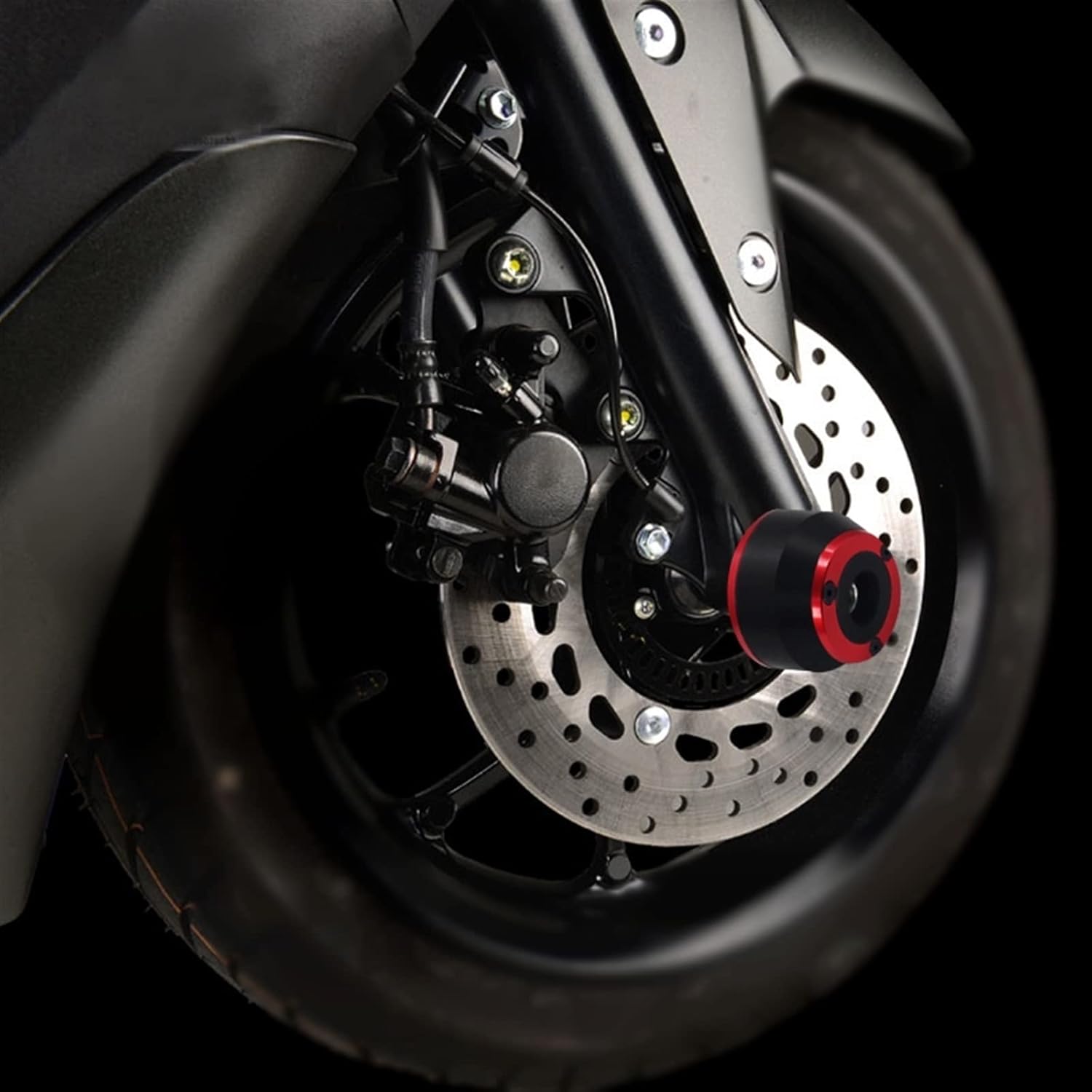 Protector for Suzuki GSXR600 GSXR 600 Gsxr600 2006 2007 2008 2009 2010 Motorcycle Aluminum Wheel Front Rear Axle Fork Sliders Protectors Parts (Color : Silver)