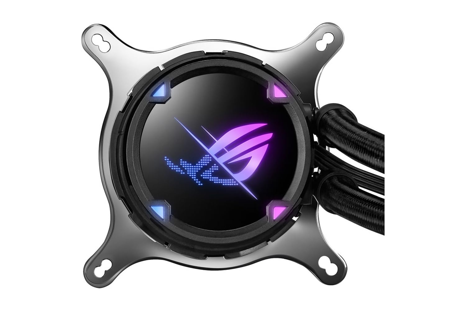 ASUS ROG Strix LC II 240 Raffreddatore a liquido per CPU all-in-one con Aura Sync, supporto Intel LGA 1150/2066 e AMD AM4/TR4 e doppia ventola ROG da 120 mm ARGB, Nero