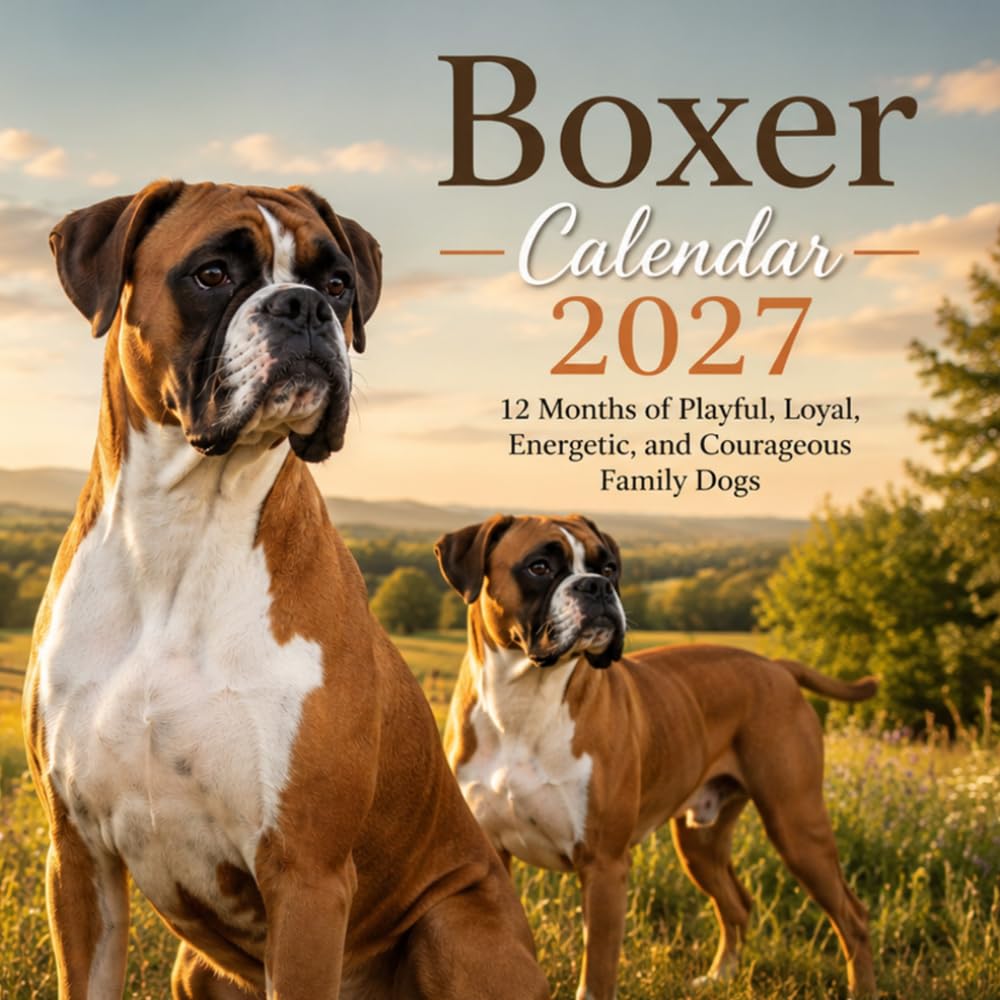 Boxer Calendar 2027: 12 Months of Playful, Loyal, Energetic, and Courageous Family Dogs