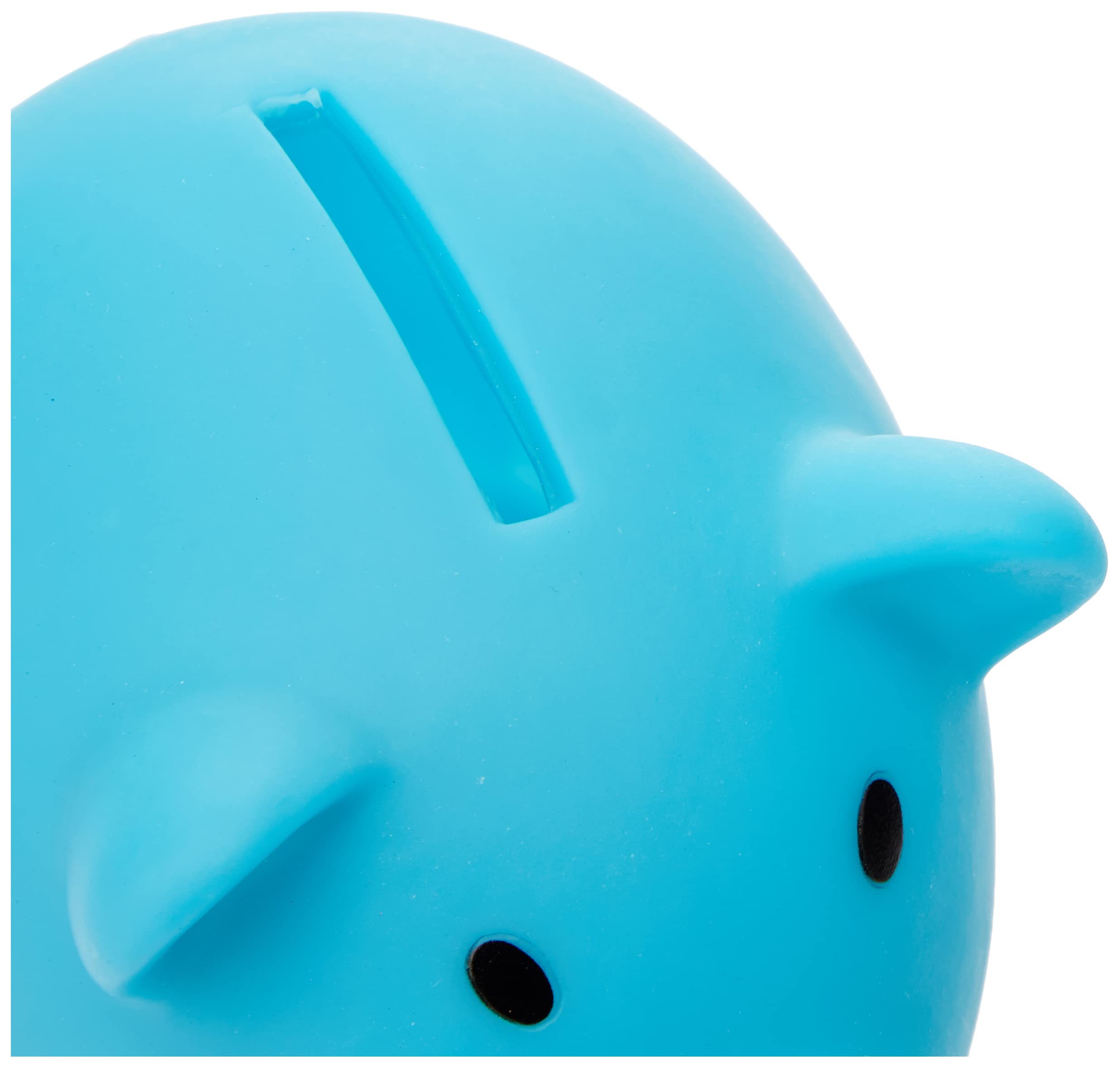 eBuyGB Piggy Bank/Money Box for Saving Coins and Cash Plastic Novelty Pig, Light Blue