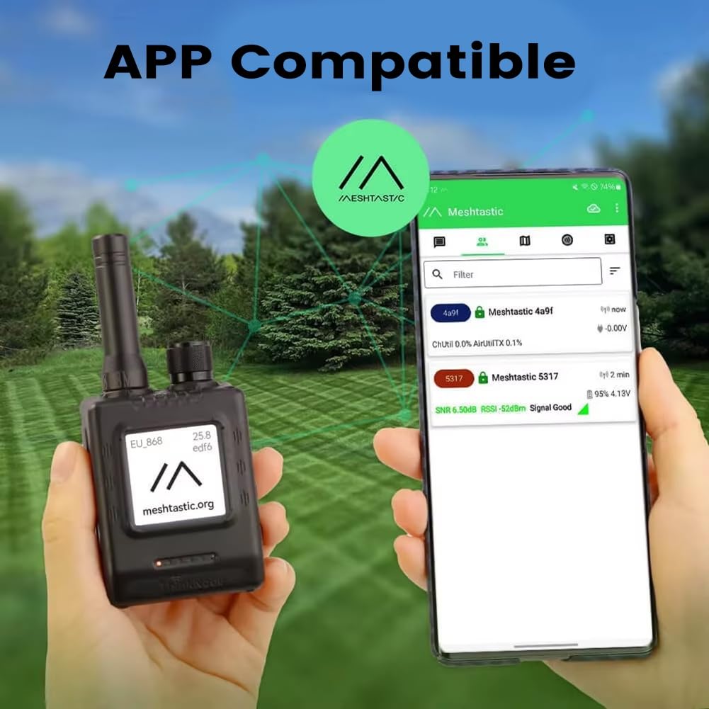 Transcepteur de Signal Meshtastic Think Node M5 Lora - avec Écran EPD de 1,54 Pouce et Fonction GPS 815MHZ