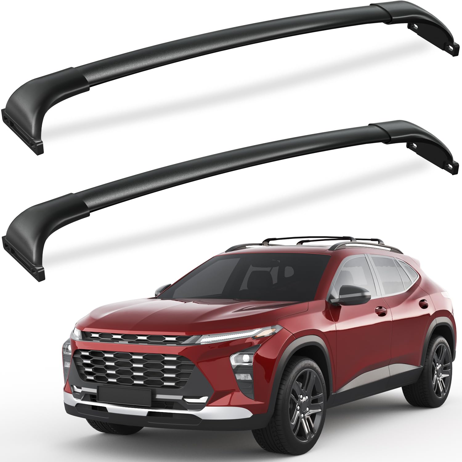 FengYu Roof Rack Cross Bars 220lbs Compatible with Chevy Chevrolet Trax 2RS ACTIV LT 2023 2024 2025 2026, Aluminum Heavy Duty Roof Rails Crossbars Rooftop Cargo Bars Black Luggage Racks Carrier Black