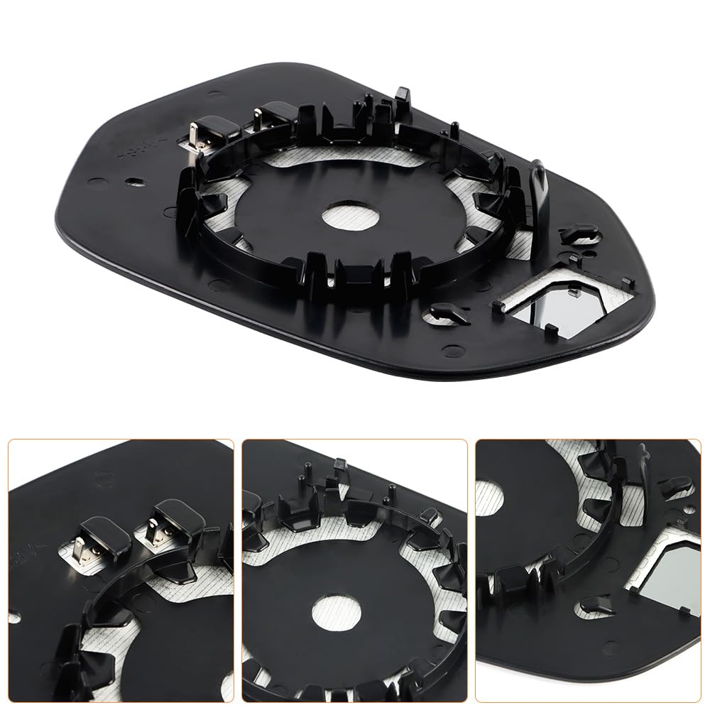 SENZEAL Vetro Specchio Retrovisore Riscaldabile Lato Conducente per Toyota Yaris 2020-2025 Corolla 2019-2025 (Sinistro)