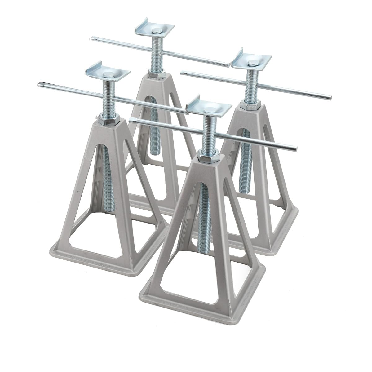 Lfhelper4 x Caravan Support Stands, Aluminium Axle Stands Support Stands, 27-43 cm Height Adjustable Supports for Trailers and Caravans up to 3600 kg