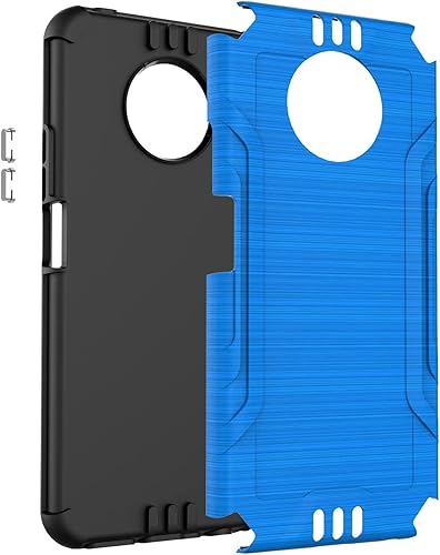Miniatura 8 de TJS Funda compatible con Nokia G300 5G de 6.5 pulgadas (N1374DL), soporte magnético de doble capa híbrida a prueba de golpes con acabado de cepillo