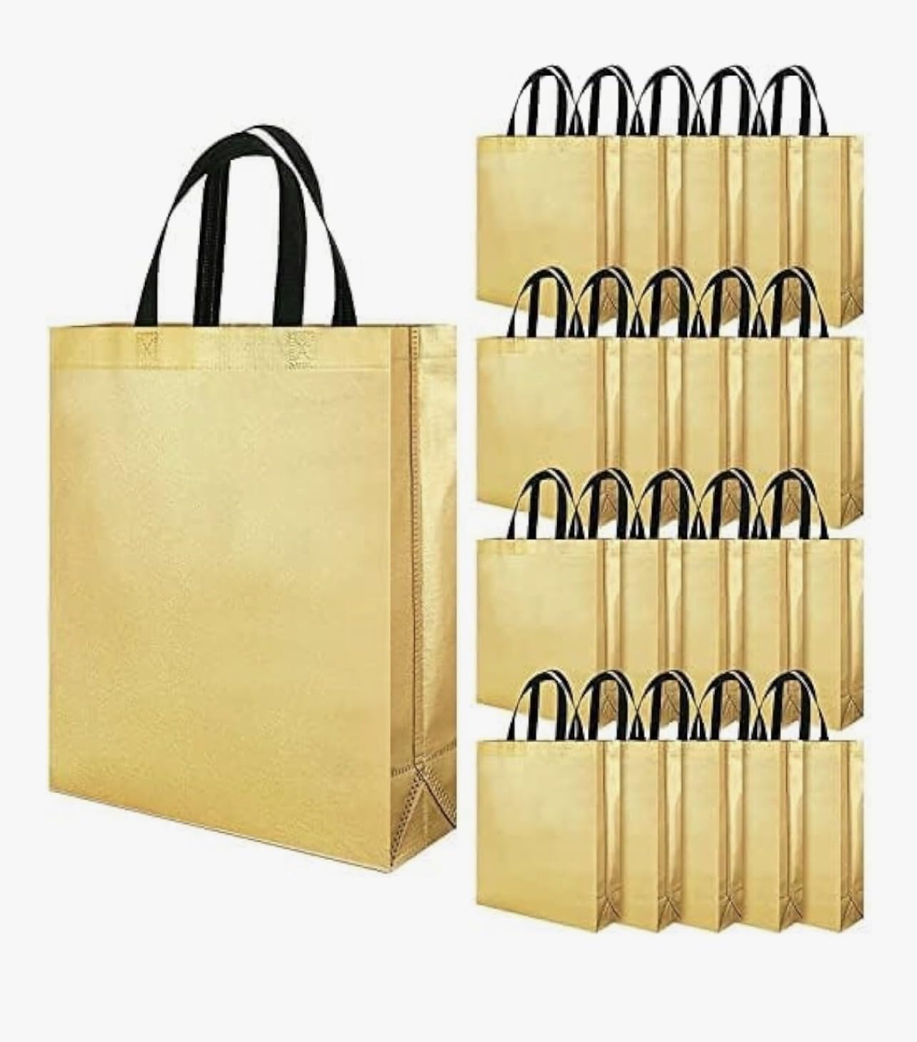 JOURNEY JOY FABRIC GLOSSY GOLDEN GIFTING BAGS FOR Haldi Return Gifts, WEDDING Bags for Return Gift,Return Gift For Birthday(pack of 12) 10x12x4 MEDIUM-image-25