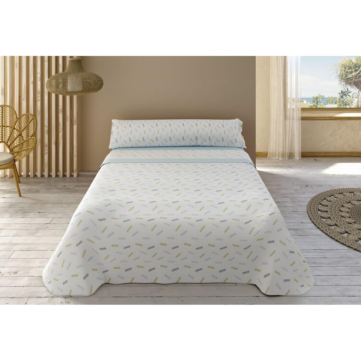 Parure de lit Pedro Azul housse de couette drap lit 150 cm bleu