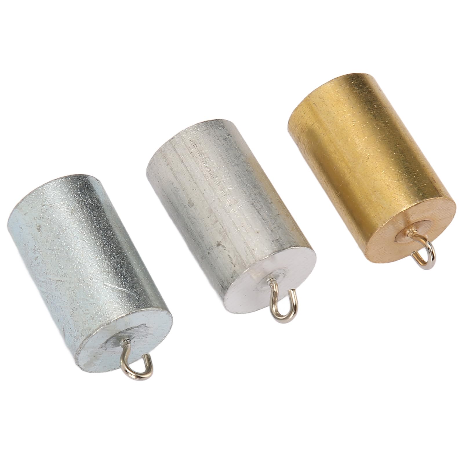 Zestaw Bloków o Gęstości Metalu 3 szt. Bloki o Gęstości Metalu Solidne Metalowe Bloki Masowe Miedź Żelazo Aluminiowy Styl Cylindra Zestaw Metalowych Cylindrów