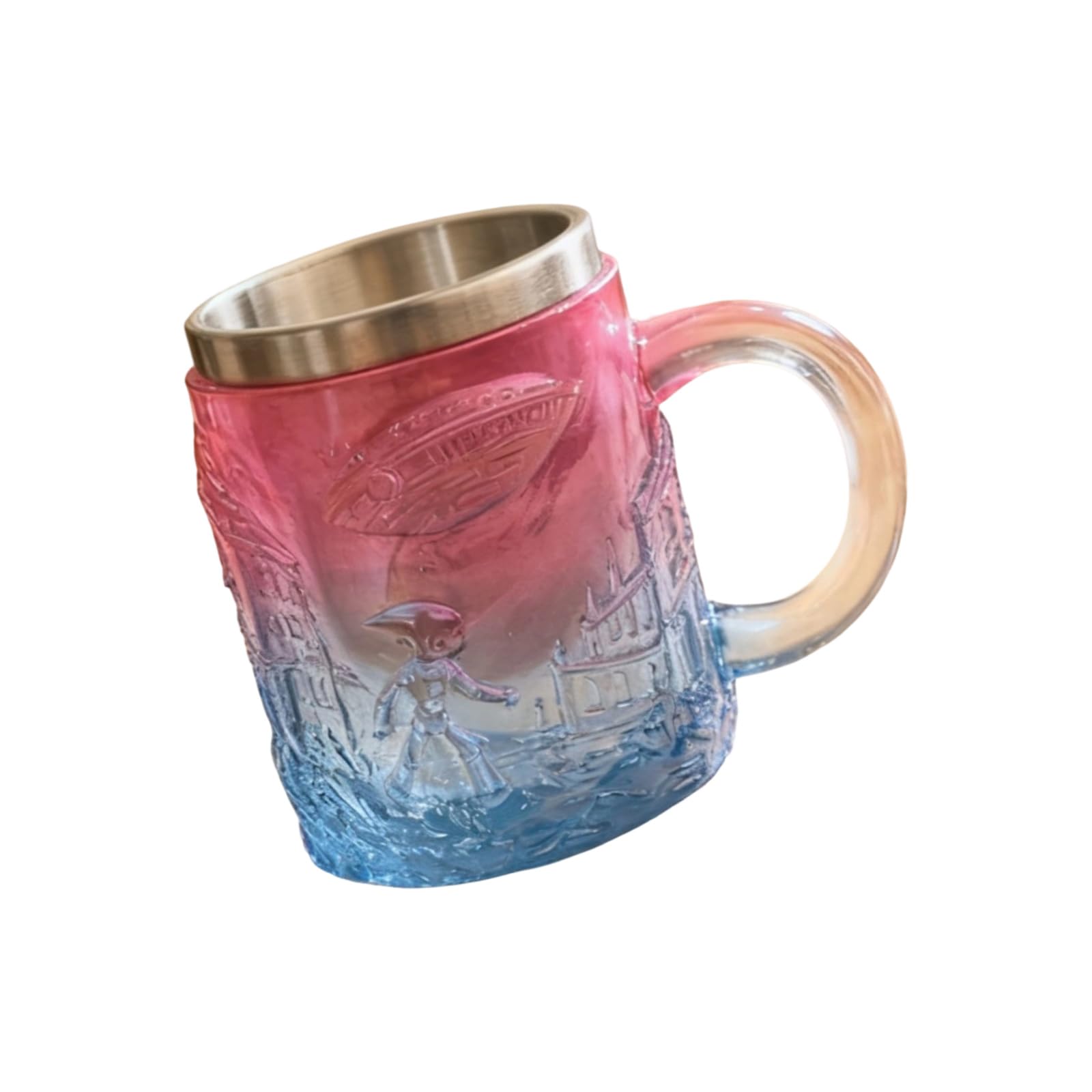 NVOQILIN Friendly Science Fiction Themed Cup Resin and Stainless Steel Coffee Mug for Work Beverage Drinkware Stainless Mug