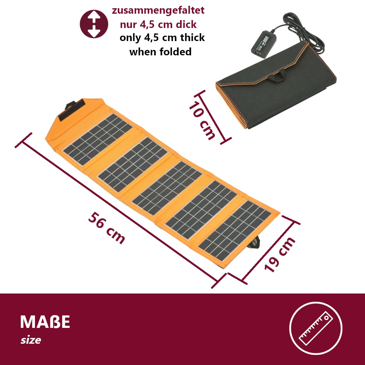 Pannello Solare Portatile FLEXSOLAR 20W Pieghevole - Caricatore USB QC3.0 E Tipo C, IP67, Per Campeggio E Trekking