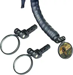 1 par de espelhos retrovisores pretos para bicicletas, espelhos convexos de visão ampla HD de 2 polegadas/50 cm para ciclistas, espelho de bicicleta de vidro de segurança para o lado