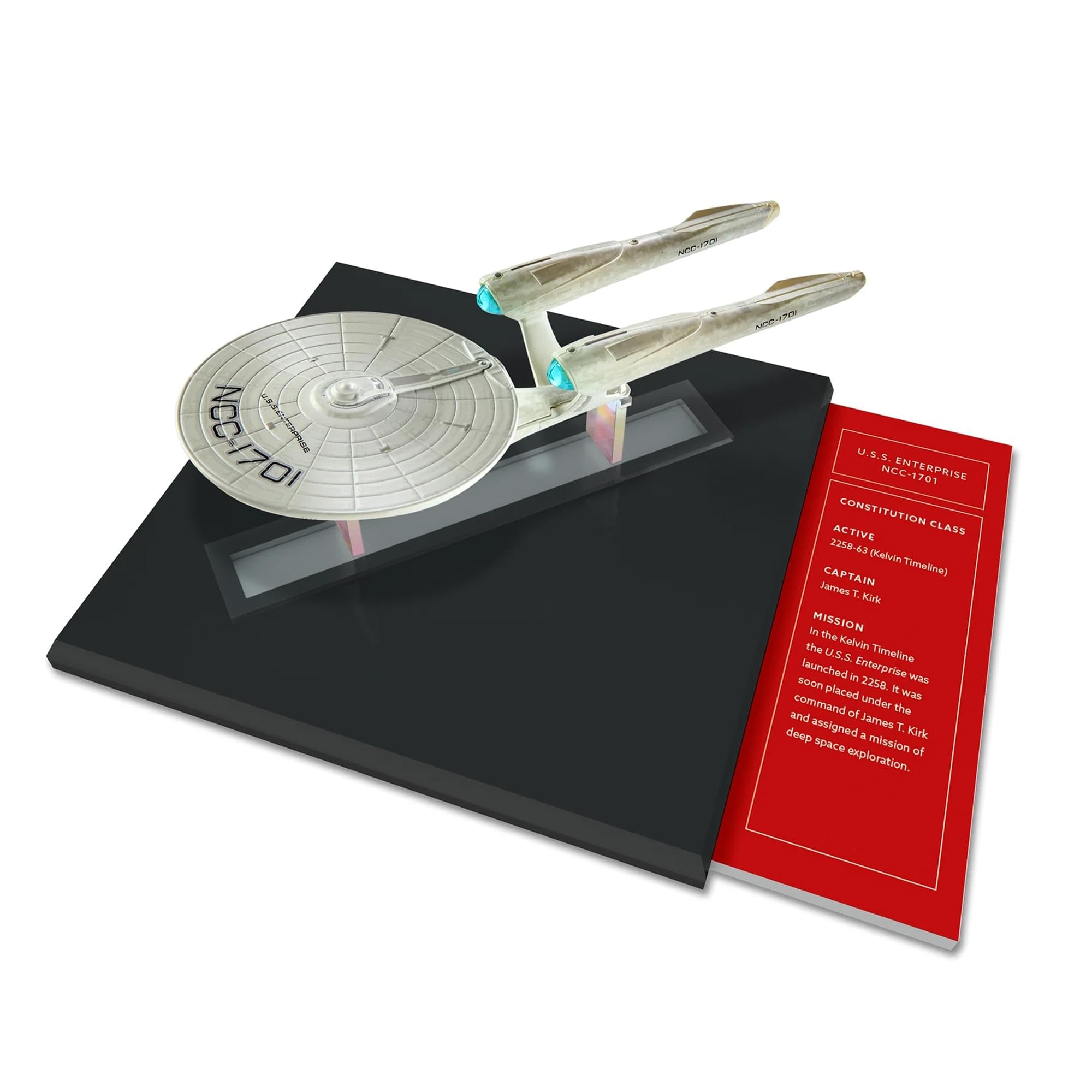 Star Trek (2009) USS Enterprise NCC-1701 (Kelvin) Juego de barco fundido a presión y libro