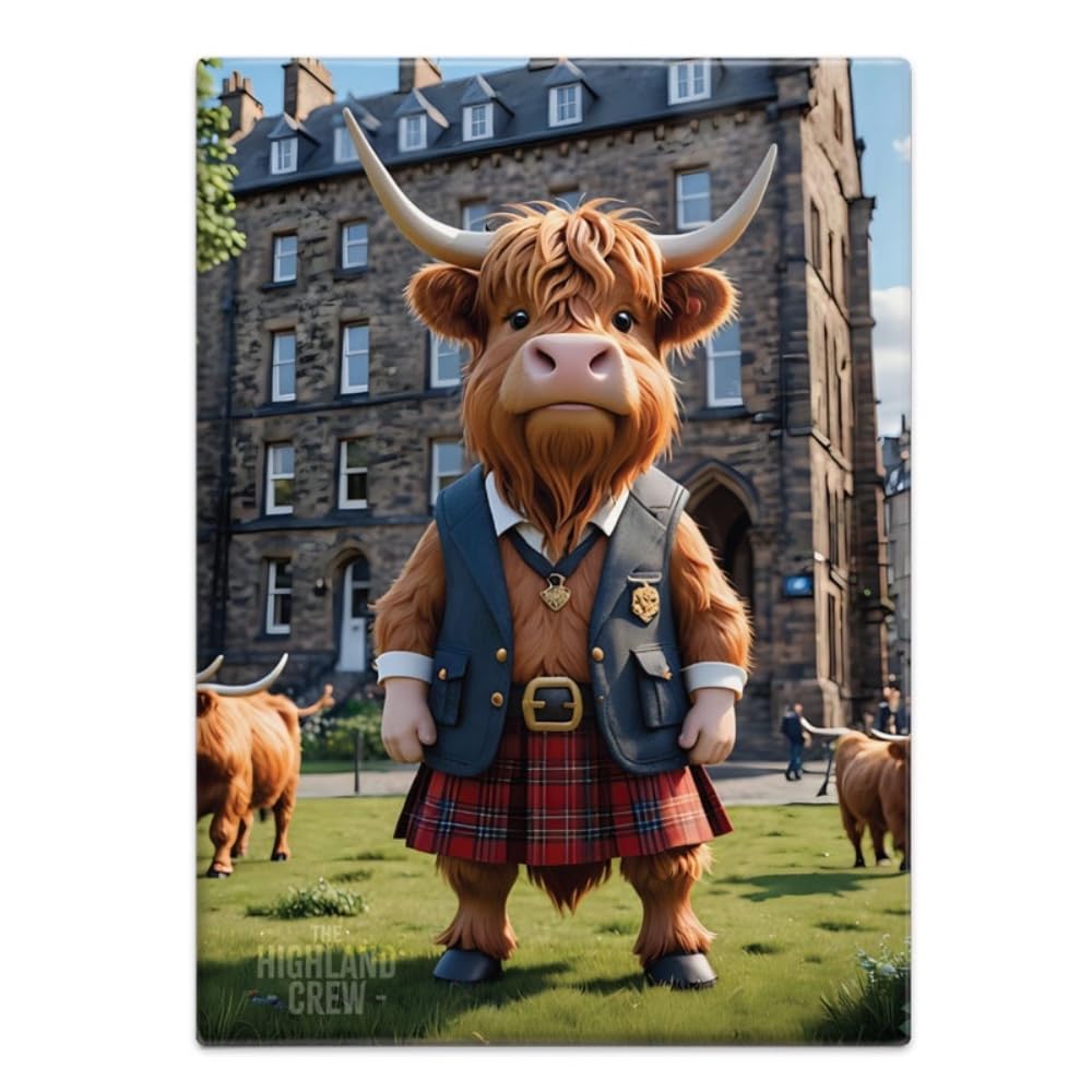 Fridge Magnet (65 x 90 mm) - The Highland Crew - Cow Kilt