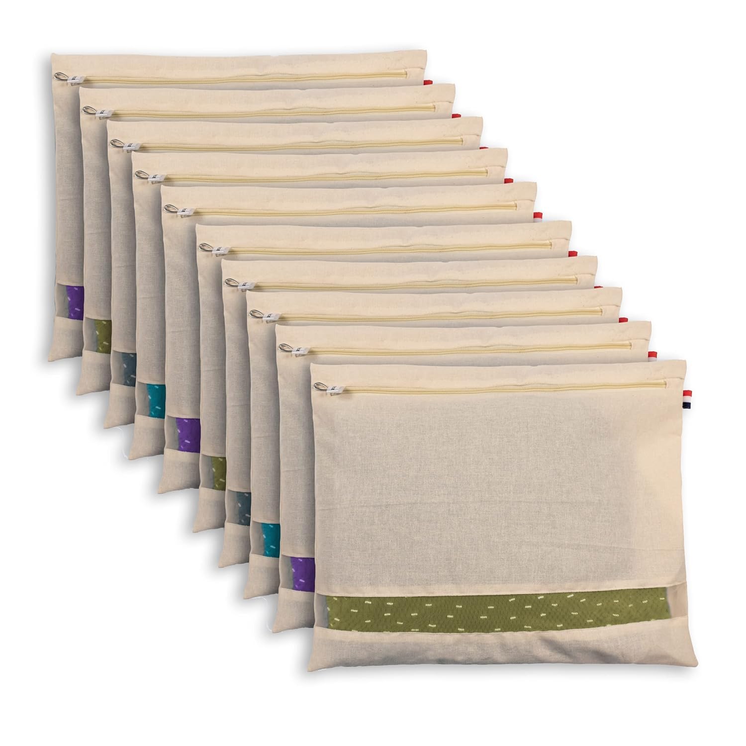 Breezy Blends cotton big saree covers/bags for storage single (16 x 14 Inches) for big silk sarees, lehengas, clothes with Zipper Closure with Window (Pack of 10) (B0D6M16FRH) Amazon Price History, Amazon Price Tracker