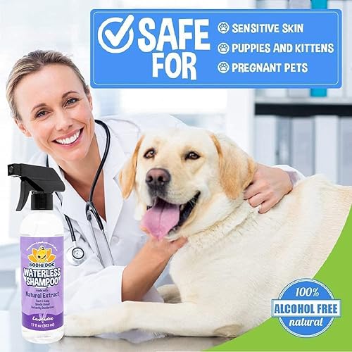 Vista 6 de Bodhi Dog Champú sin agua, champú seco natural para perros y gatos, neutraliza el olor de las mascotas, no requiere enjuague, hecho de extractos
