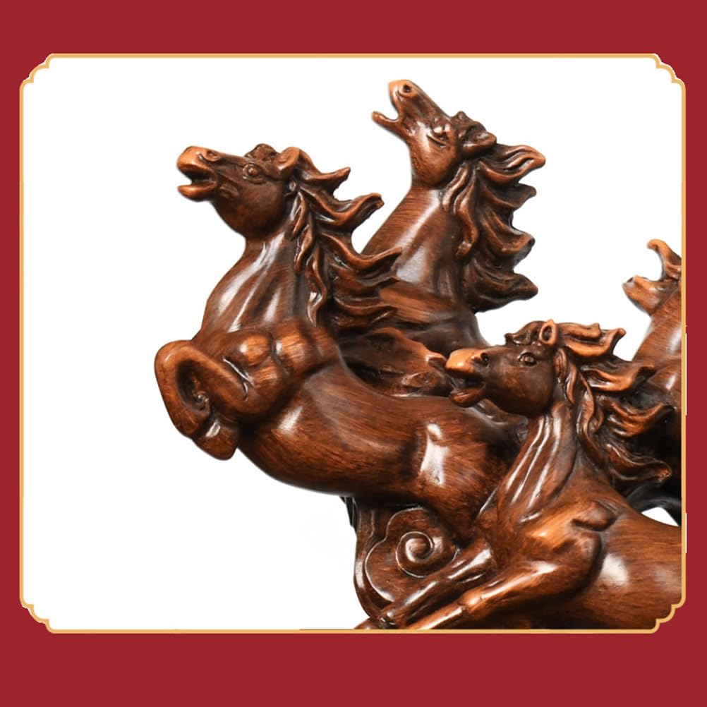 Wystrój domu żywica Chiński zodiak Statua konia Feng Shui Figurka konia Rzeźba Bogactwo Dobrobyt Figurki Przedmioty kolekcjonerskie Dekoracja stołu na brelok do kluczy Biżuteria,M