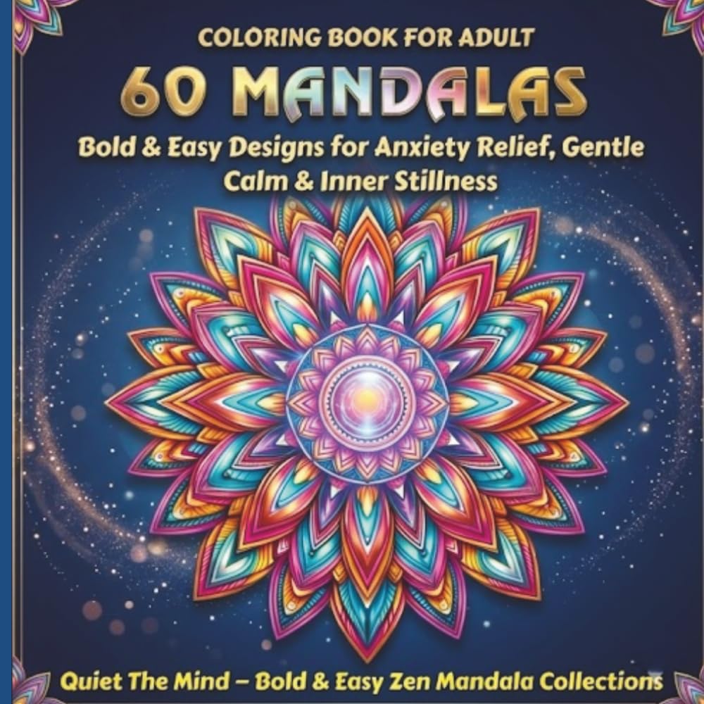Quiet the Mind: Bold & Easy Designs for Anxiety Relief, Gentle Calm & Inner Stillness (60+ Relaxing Designs)