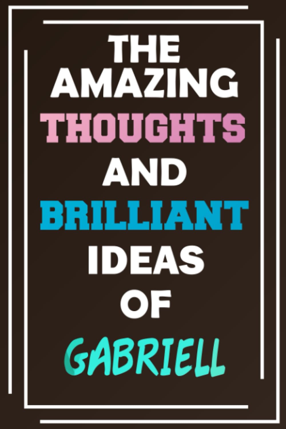 The Amazing Thoughts and Brilliant Ideas of Gabriell: Unleash Your Imagination - Blank Lined Notebook Paperback – 8 July 2023