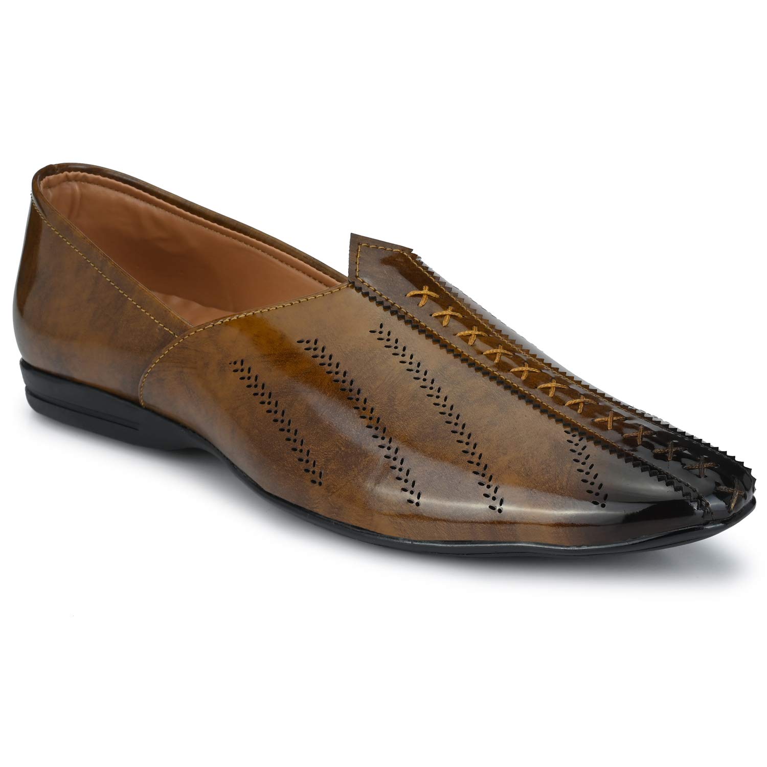 Prolific Men Tan Ethnic Juttis Mojaris & Partys Shoes (9, Tan) (B083GSBCHR) Amazon Price History, Amazon Price Tracker