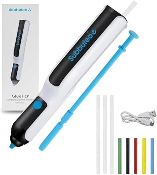 Subbuteo Hot Glue Pen | Cordless Rechargeable | USB Mini Hot Glue Gun | Fast Heating | Pen-Style Control for Crafts & DIY
