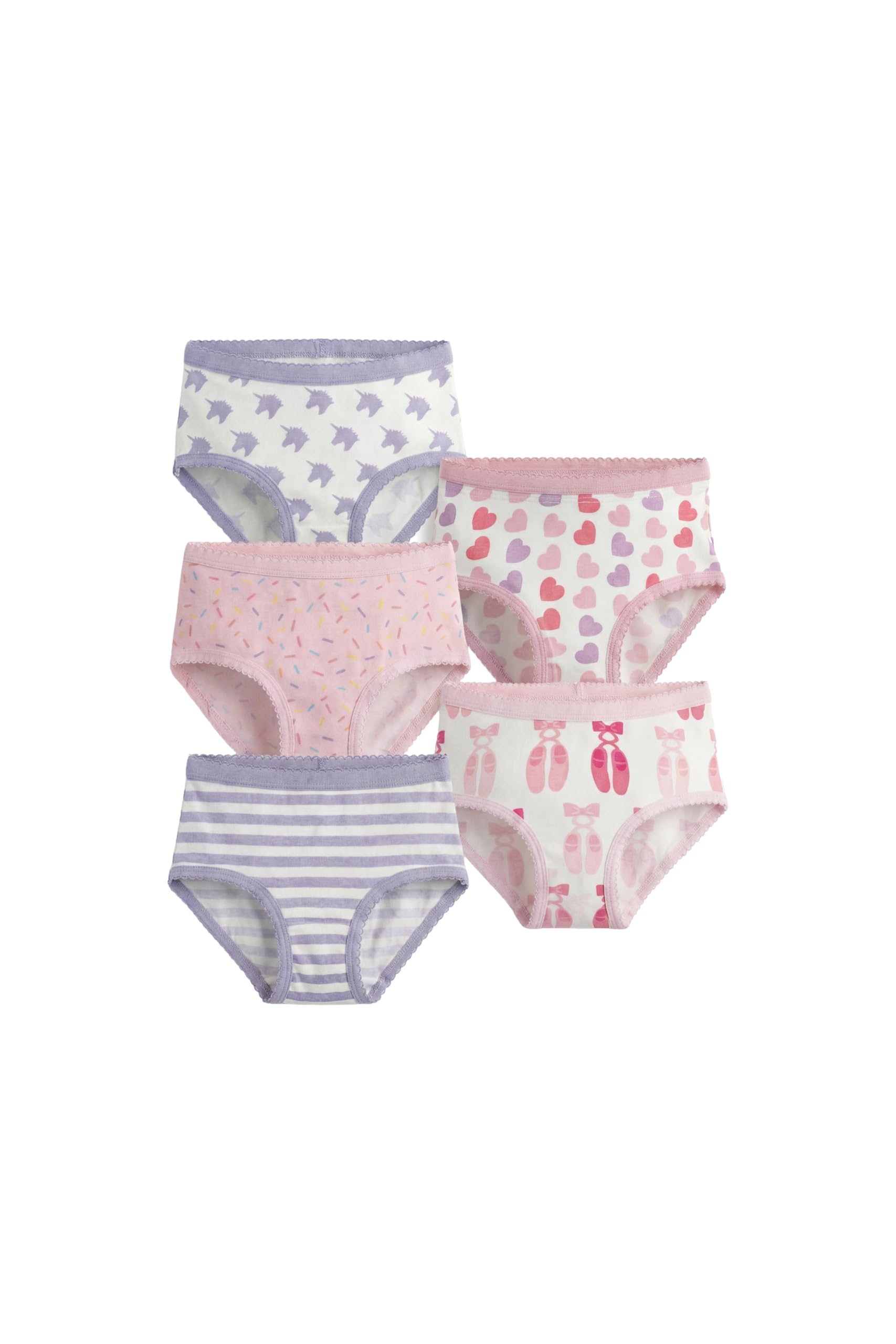Monica Andy Girls Organic 5-Pack Girls Underwear