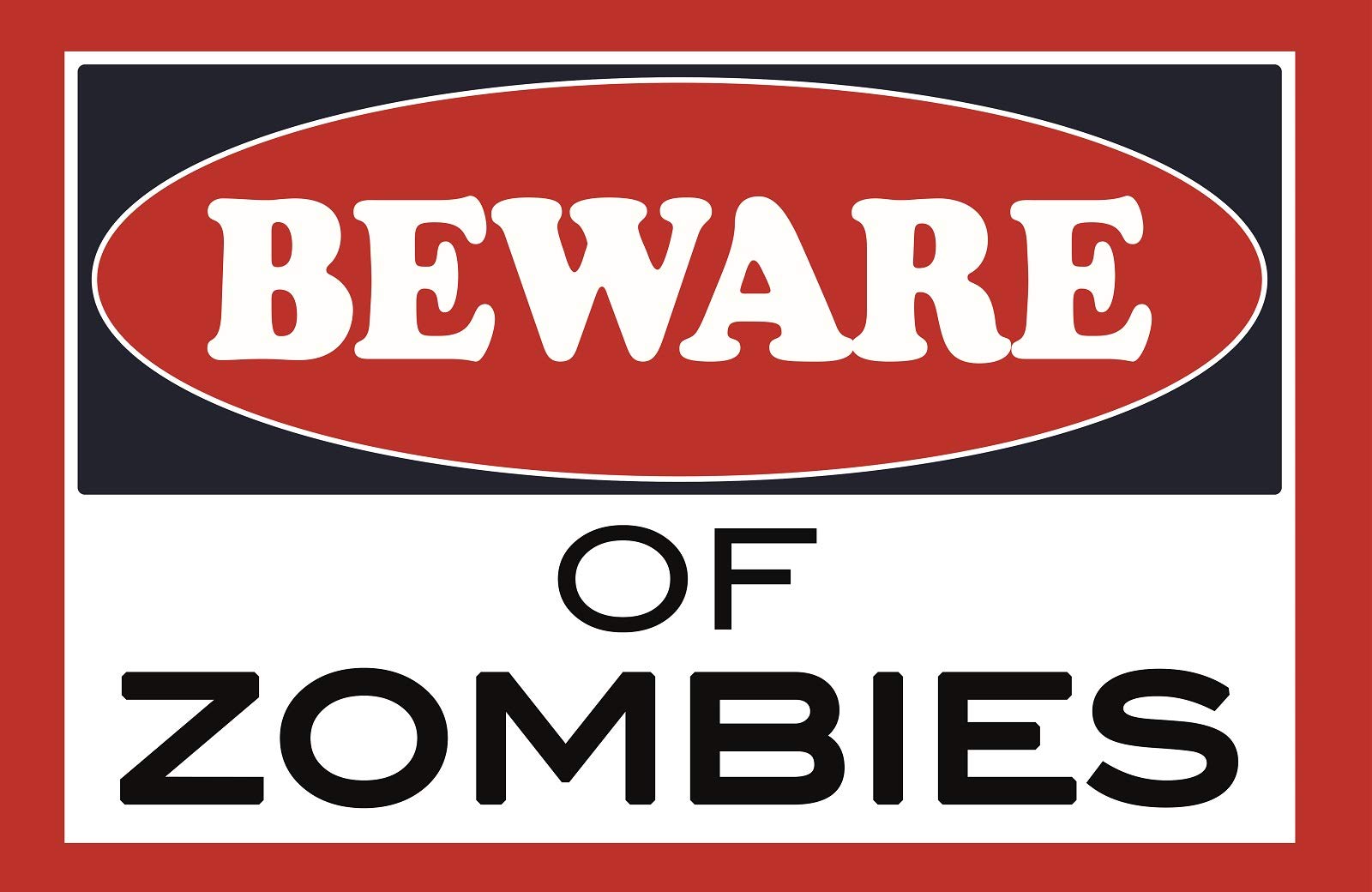 Targa In Metallo Funny Beware Of Smartphone Zombies