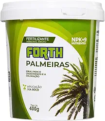 Adubo Forth Palmeiras, Fertilizante Mineral, NPK (Nitrogênio, Fósforo & Potássio), 9 Micronutrientes, Nutrição Especializada, Balde 400g