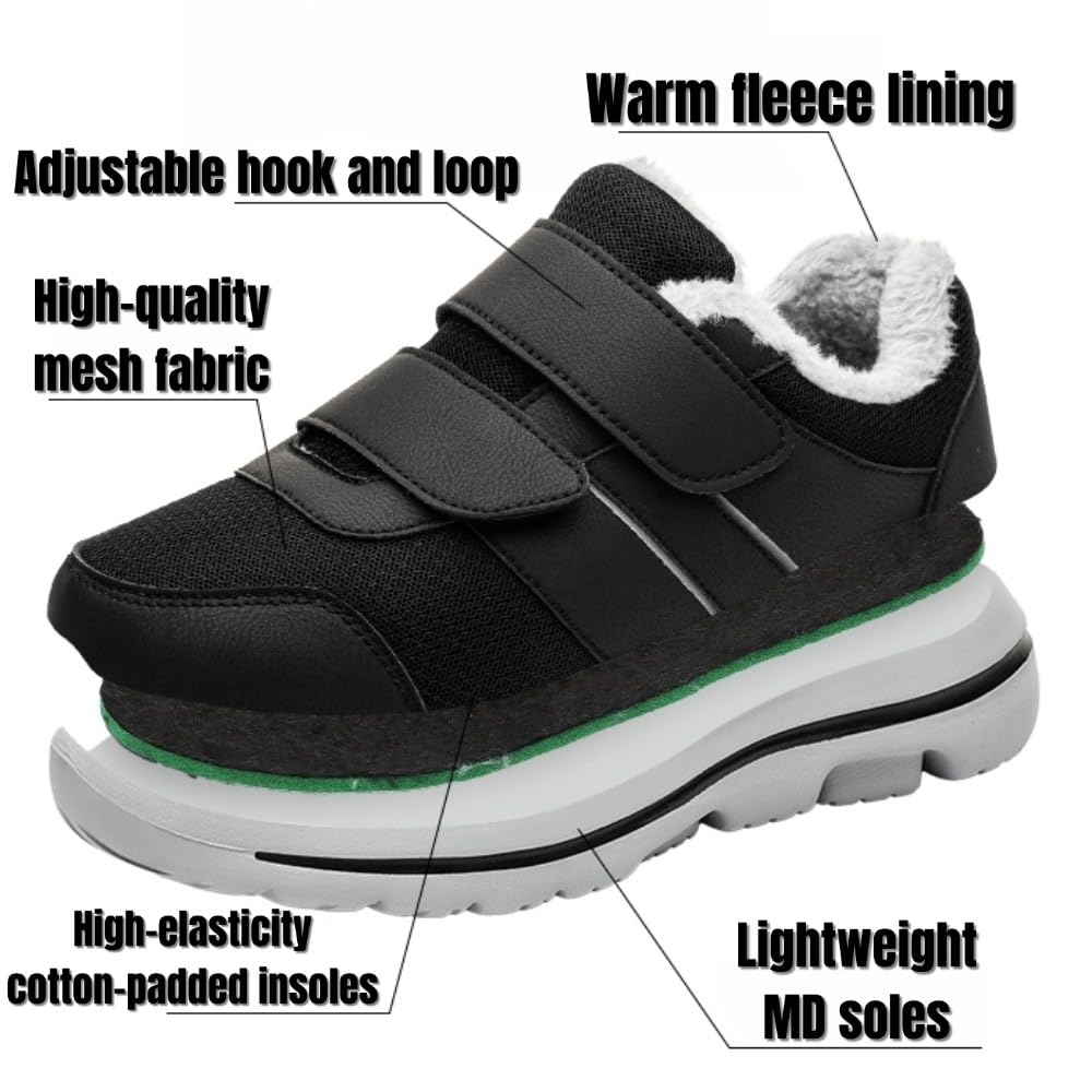 Zapatos Extra Ancho Mujer Hombre Invierno Cálidas | Botas de nieve para invierno con botines cálidos con forro de piel Zapatos Especiales para Juanetes