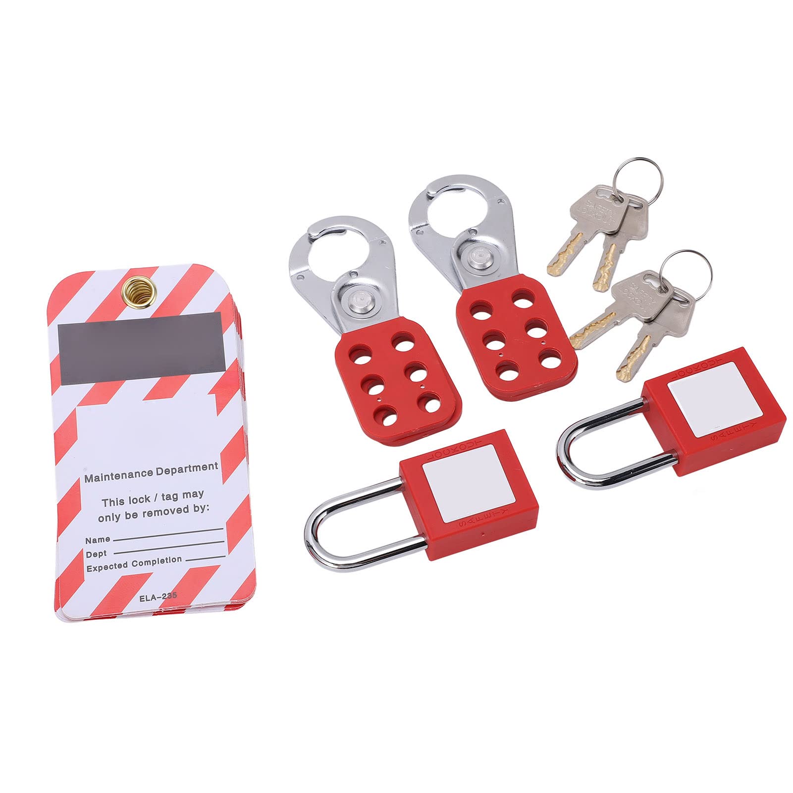Kit De Verrouillage Électrique PenRux Complet – Moraillons, Cadenas, Étiquettes, Verrous Disjoncteur + Sac De Rangement Rouge