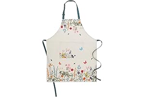 Floral Aprons for Women with Pockets -Wildflowers and Butterflies