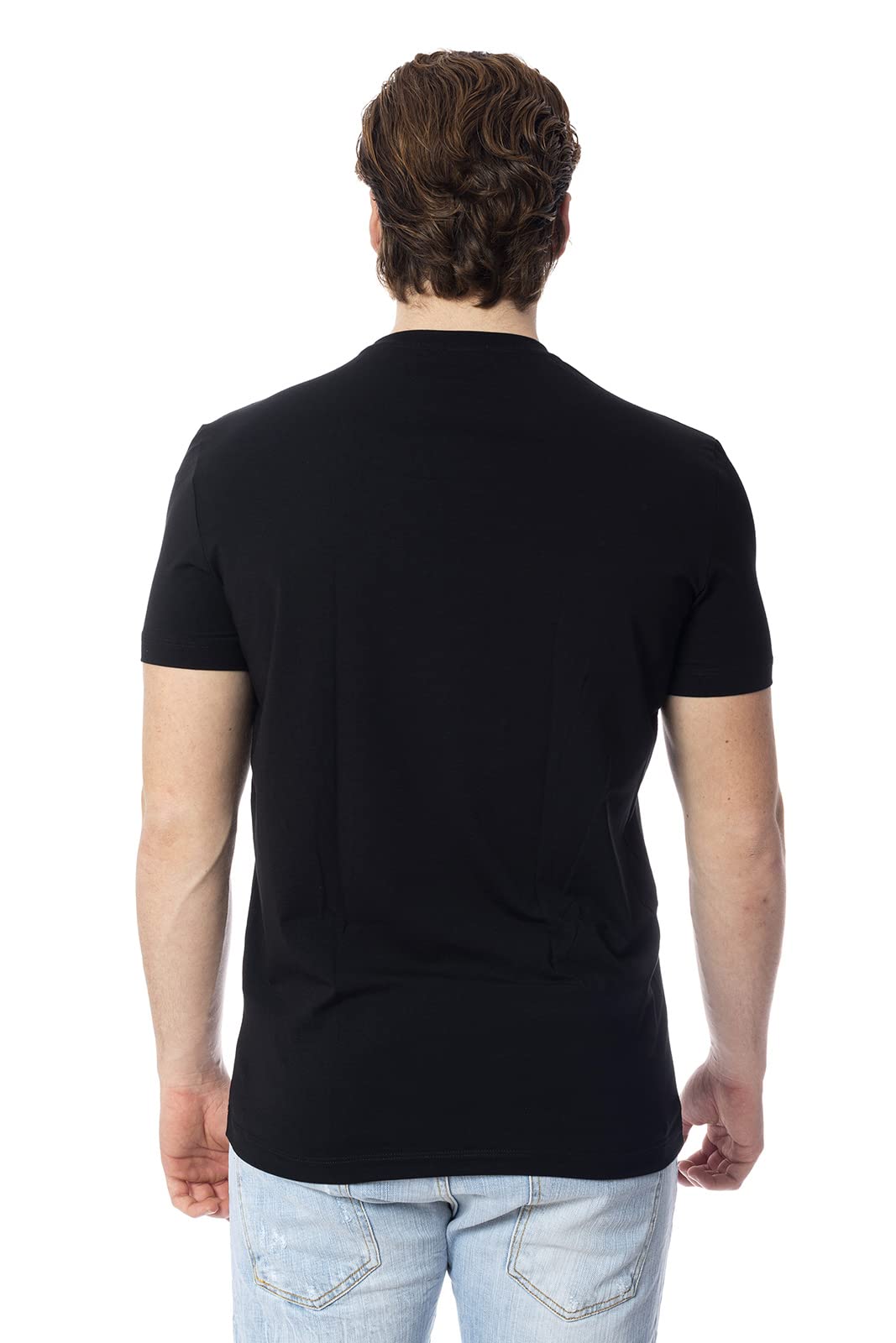 DSQUARED2 czarna koszulka białe logo - xxl, czarny, Czarny, XXL