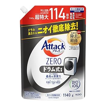 Amazon | 花王 アタックZERO ドラム式専用 詰替 超特大 1140g