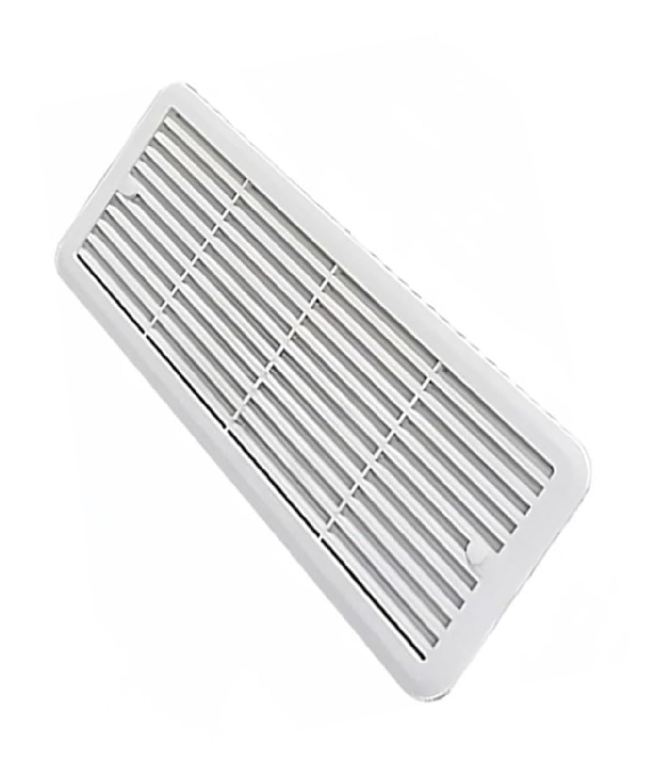 Rejilla de ventilación de montaje for frigorífico Dometic 62445480, 483x186 mm, cubierta de ventilación ABS for frigorífico de caravana, autocaravana o furgoneta camper.(White)