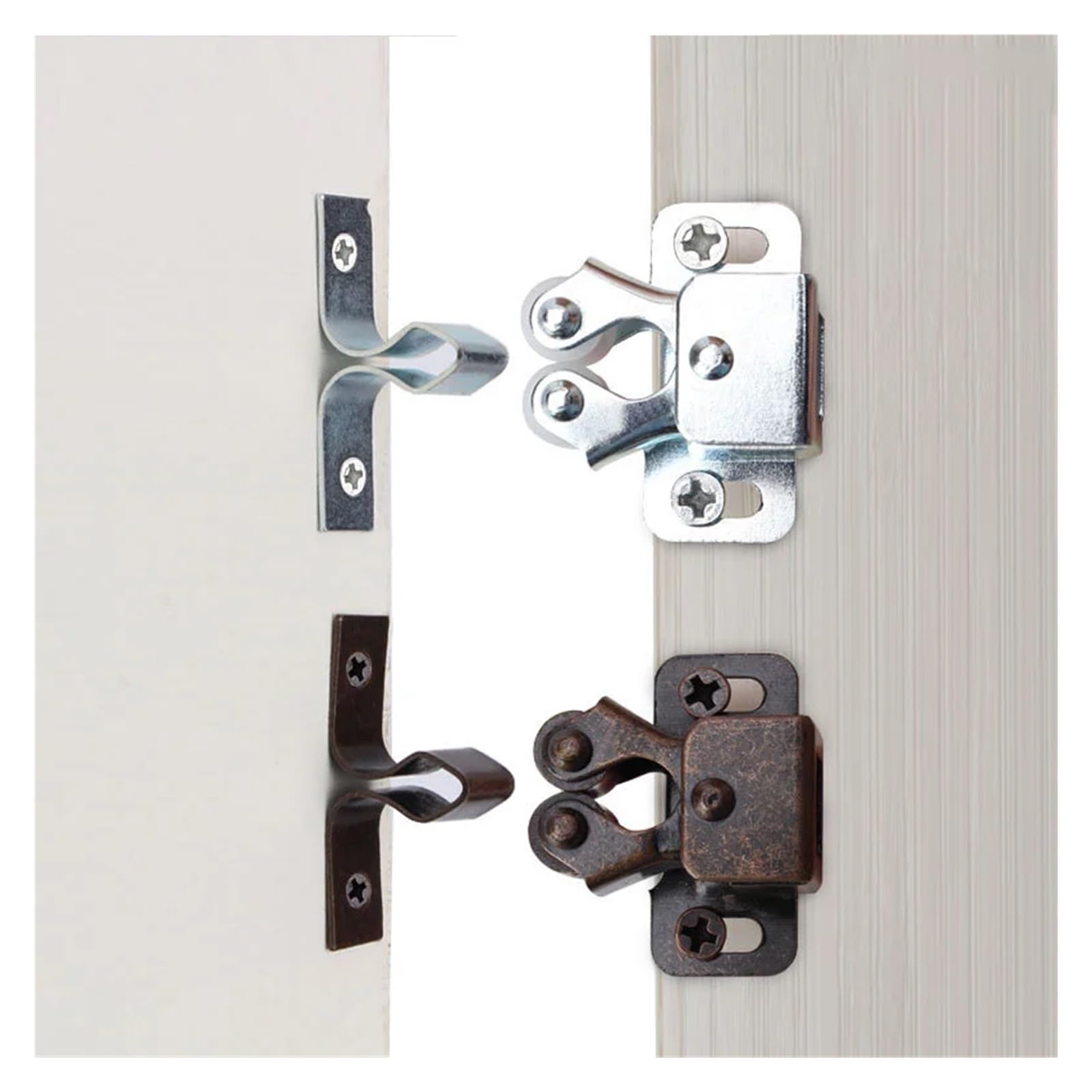 Cerradura de armario con doble rodillo para cierre seguro de puerta, diseño multicolor y duradero, ideal para la organización del hogar y a prueba de niños