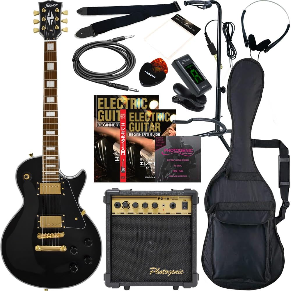 Amazon | Maison メイソン エレキギター レスポールタイプ LP-38C/BK